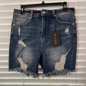 Risen large high rise shorts NWT